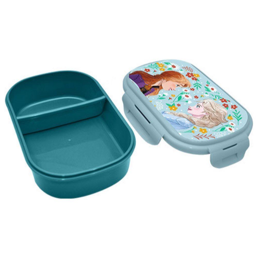 Euroswan Frozen Kids Brotdose Lunchbox Elsa mit Gabellöffel Disney Eiskönigin Anna Die