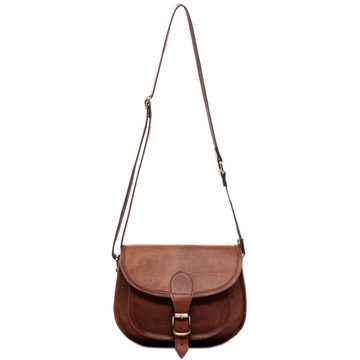 SID & VAIN Schultertasche Leder Schultertasche Damen LORI, Crossbody Bag Echtleder für Damen, Umhängetasche hellbraun