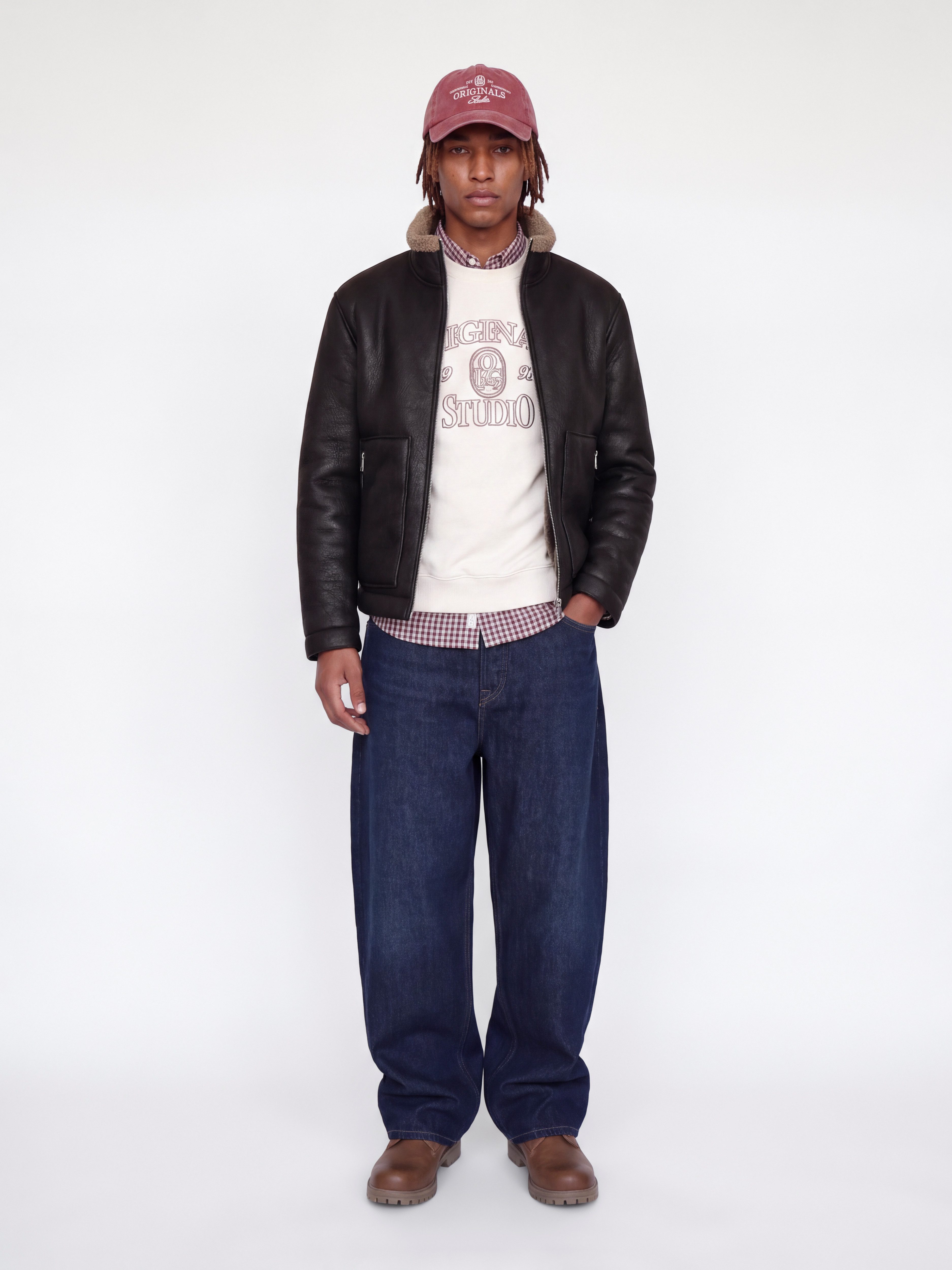 Jack & Jones Pilotenjacke JORSALAMANCO FLIGHT JACKET SN Polyester, Innenkragen mit Teddy Material – Bild 3 von 5