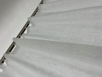 Vorhang Leinenvorhang XXL bis 350 cm lang WEISS Kräuselband, novumfix, Kräuselband, Leinen, 100% Leinen, Naturfaser