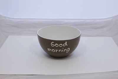 Haus und Deko Geschirr-Set Müslischale Good Morning Keramik 3 Farben Frühstücksschale Snackschüss (1-tlg), Keramik
