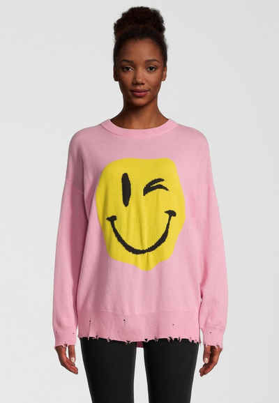 Frogbox Strickpullover »Pullover mit Smiley« mit modernem Design