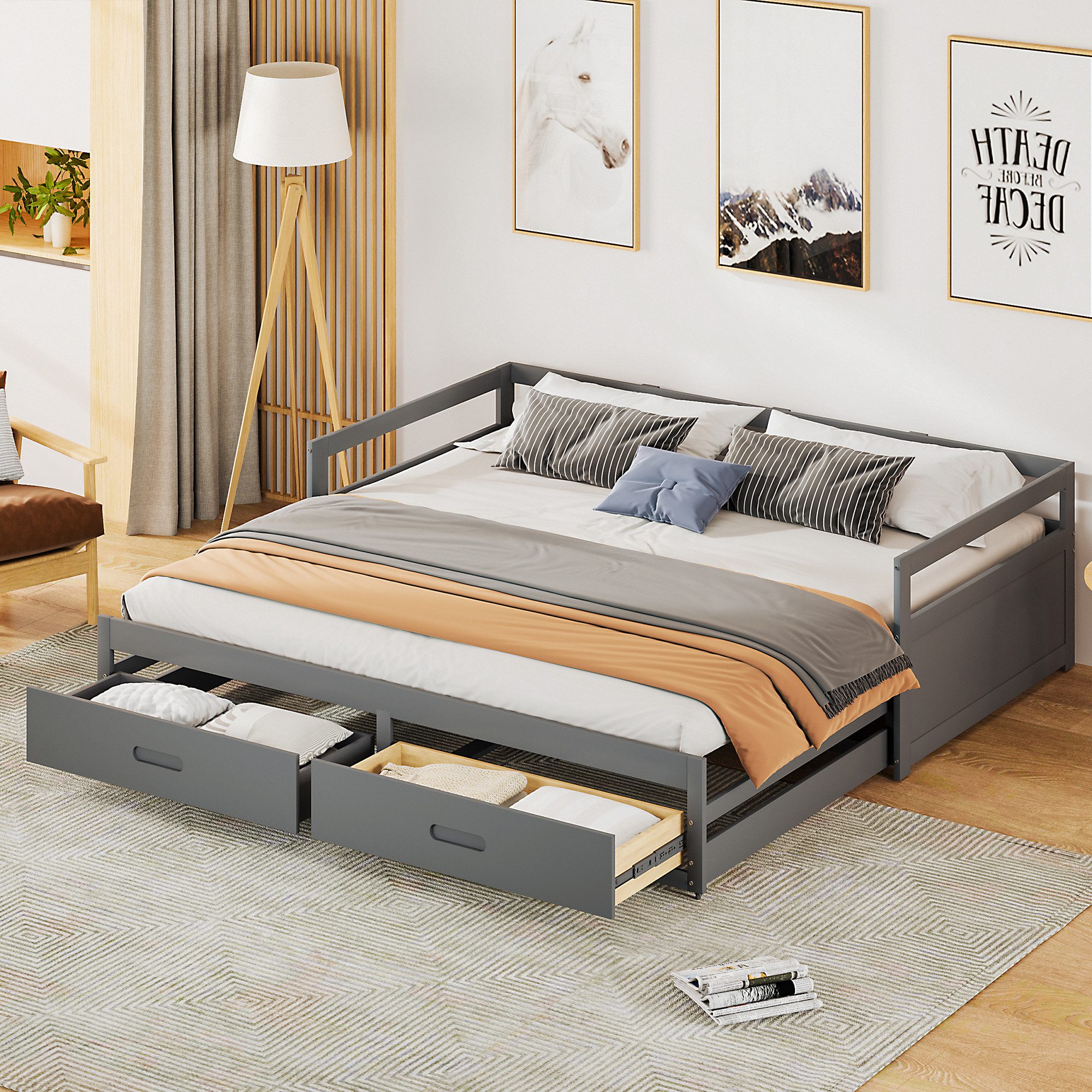 HAUSS SPOLE Schlafsofa Schlafsofa Holzbett Schiebebett günstig online kaufen