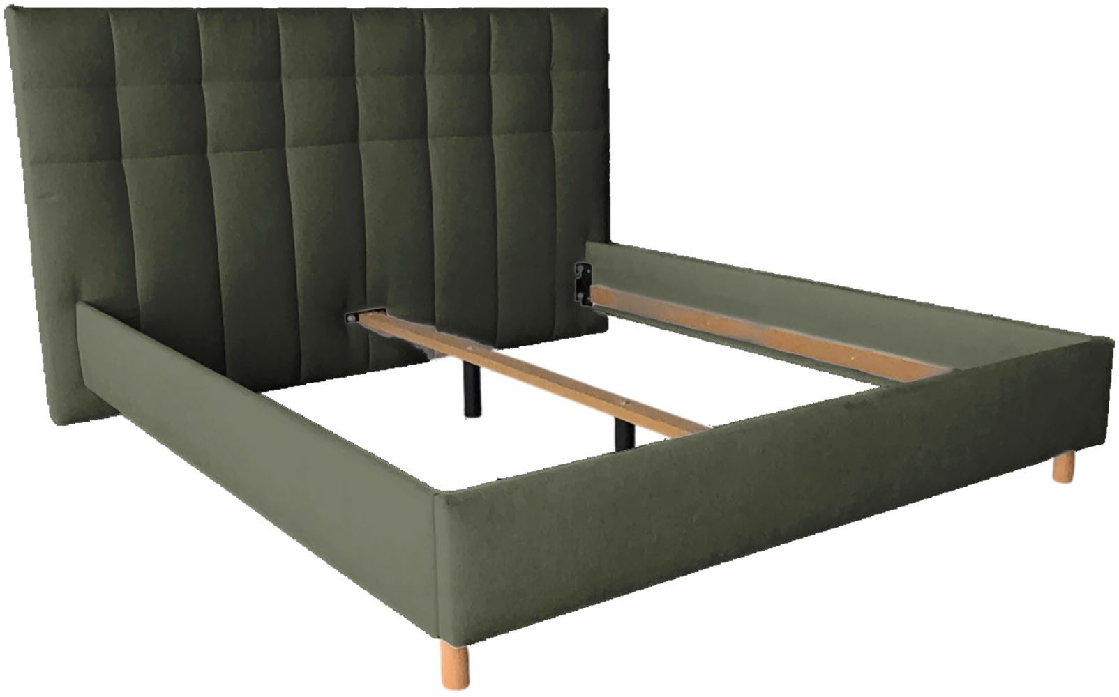 COLLECTION AB Polsterbett CLASSIC Scandi erhältlich in der Breite 180x200cm, 3 Varianten: Rahmen, Rahmen + Rost oder Komplett-Set mit King-Matratze – Bild 2 von 5