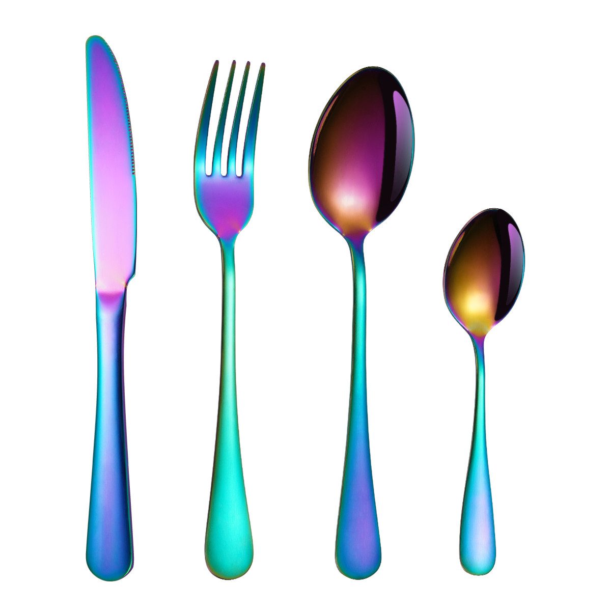 Faizee Möbel Besteck-Set Cutlery Set 24-teiliges Besteckset Set Service für 6 Gift Box (24-tlg), Edelstahl