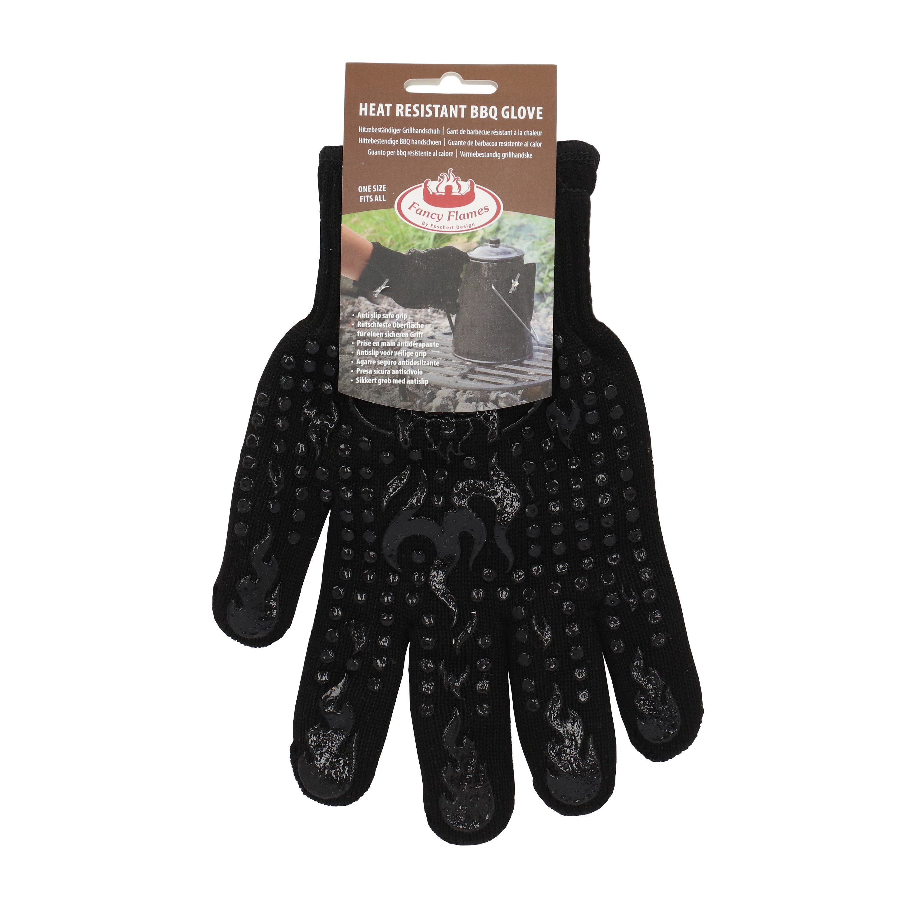 esschert design Feuerschale Grill Handschuh hitzebeständig rutschfeste Oberfläche Schutz Grillen, (1 BBQ Handschuh)