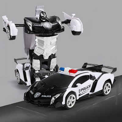 Gontence RC-Roboter Ferngesteuertes Auto-Roboter, Auto-Spielzeug, 360-Grad-Drehung, Ein-Klick-Verformung, Kinder-Roboter-Auto-Bausatz-Spielzeug