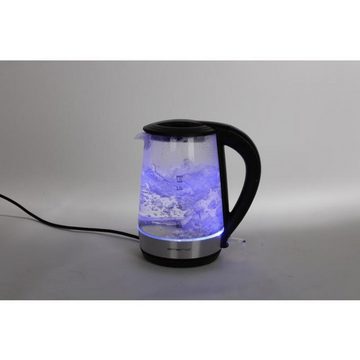 Emerio Wasserkocher Glas Wasserkocher 1,7L LED Beleuchtung Kabellos Erwärmen Tee Kettle Kü