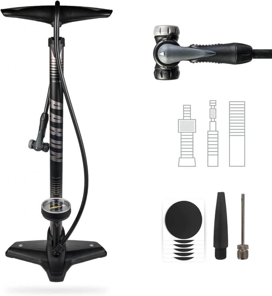 Luftpumpe Sport One Fahrrad-Stand-Pumpe für alle Ventile mit Manometer