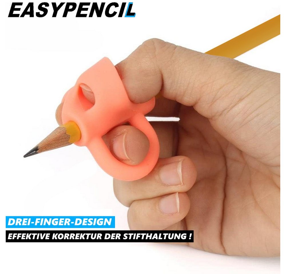 Thumbnail - MAVURA Bleistift EASYPENCIL Schreibhilfe Stifthaltung Stiftehalter Bleistift, (Grips für Kinder Rechts- und Linkshänder ...