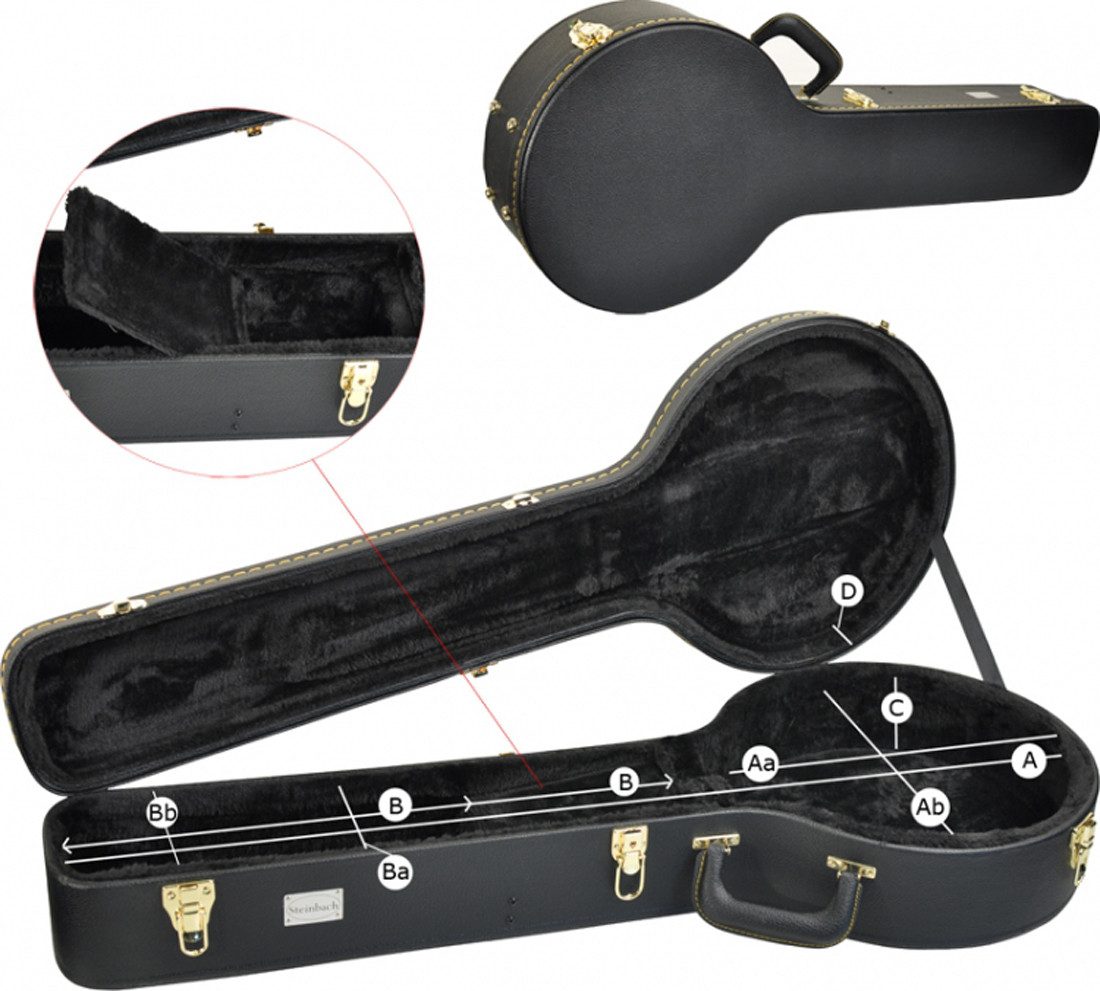 Gitarrentasche Banjokoffer für 4-Saiter 5-Saiter 6-Saiter Kunstleder