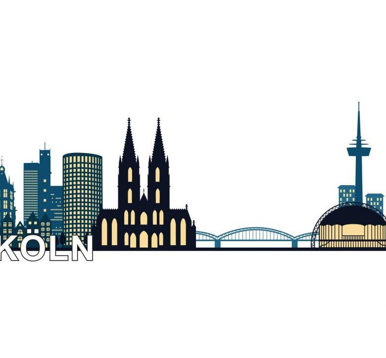 Wall-Art Wandtattoo XXL Stadt Skyline Köln Fußball 120cm (1 St)