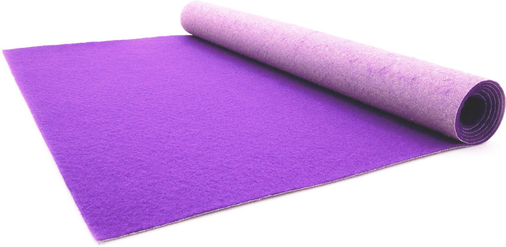 Höhe: in Nadelfilz, 100 flieder rechteckig, mm, 2,6 cm, robuster Eventteppich Läufer Textil, PODIUM, Primaflor-Ideen Breite Uni-Farben