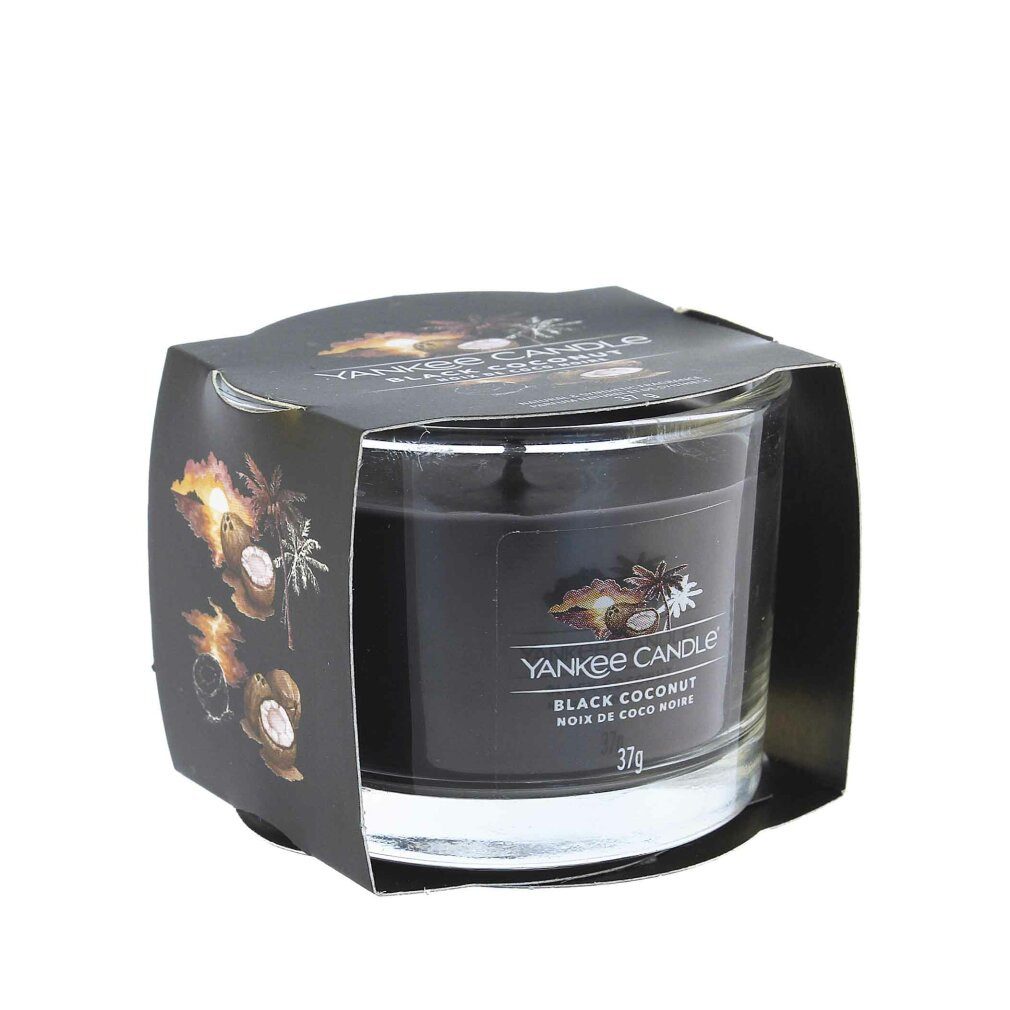 Yankee Candle Duftkerze Votive candle in glass Black Coconut 37 g