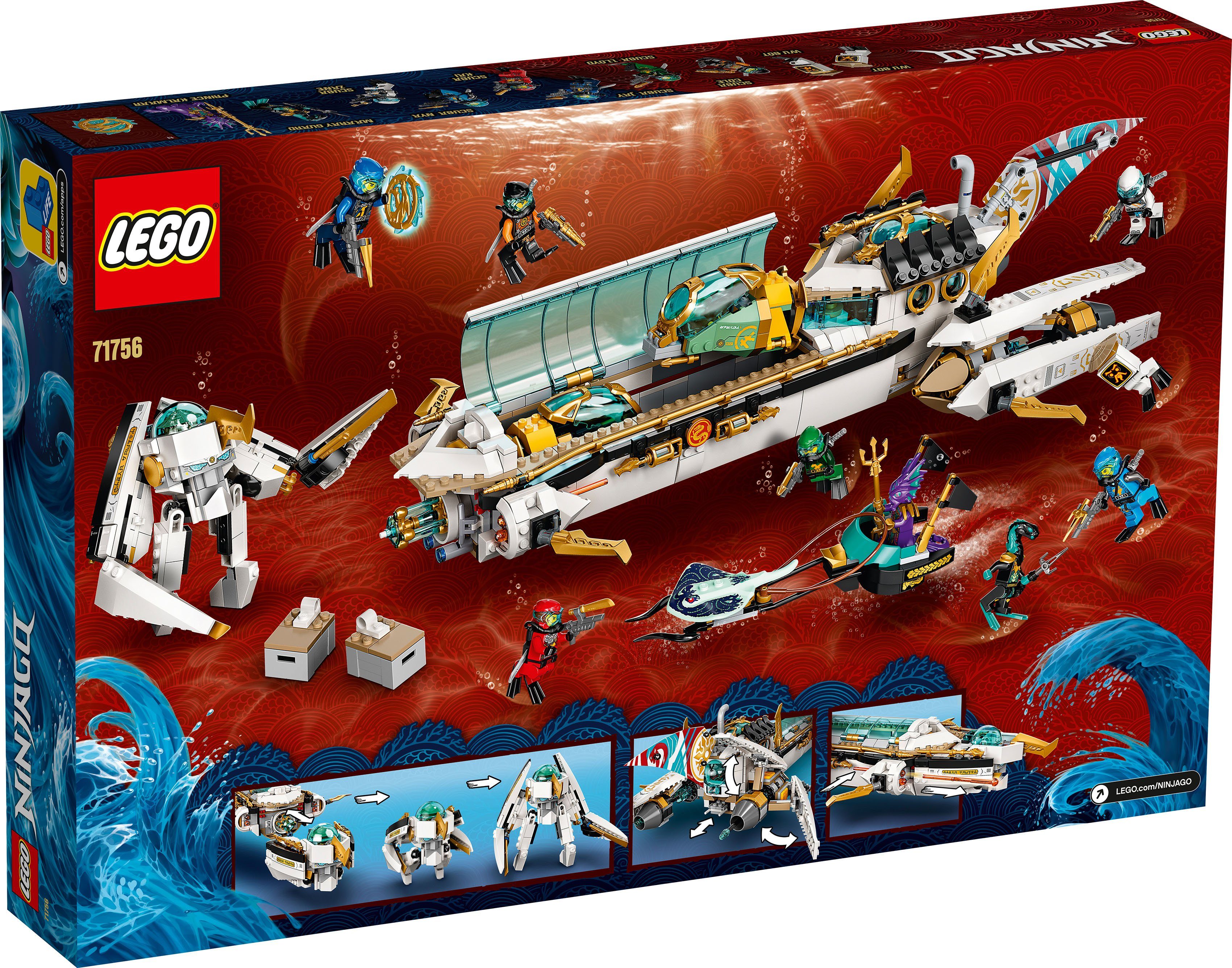 Image of LEGO® Konstruktionsspielsteine »Wassersegler (71756), LEGO® NINJAGO®«, (1159 St), Made in Europe