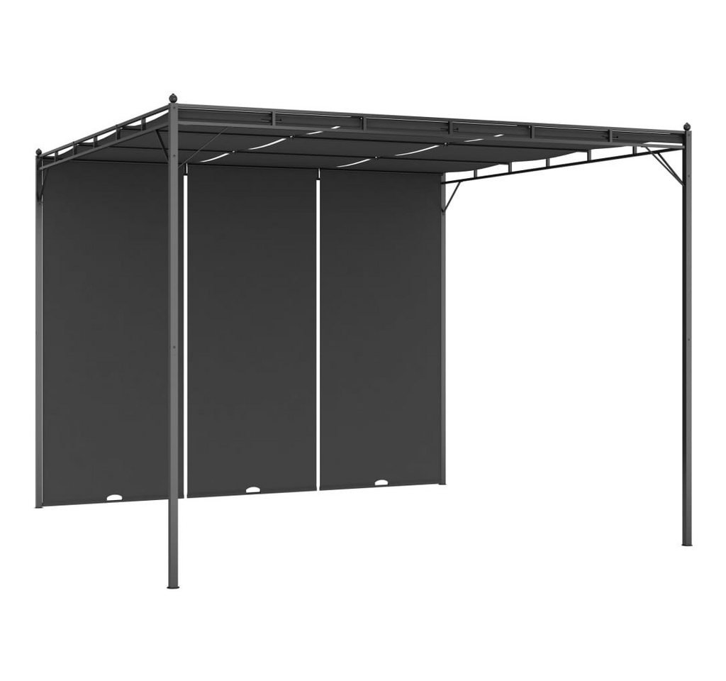 Thumbnail - vidaXL Pavillon, Gartenpavillon mit Seitenvorhang 3x3x2,25 m Anthrazit