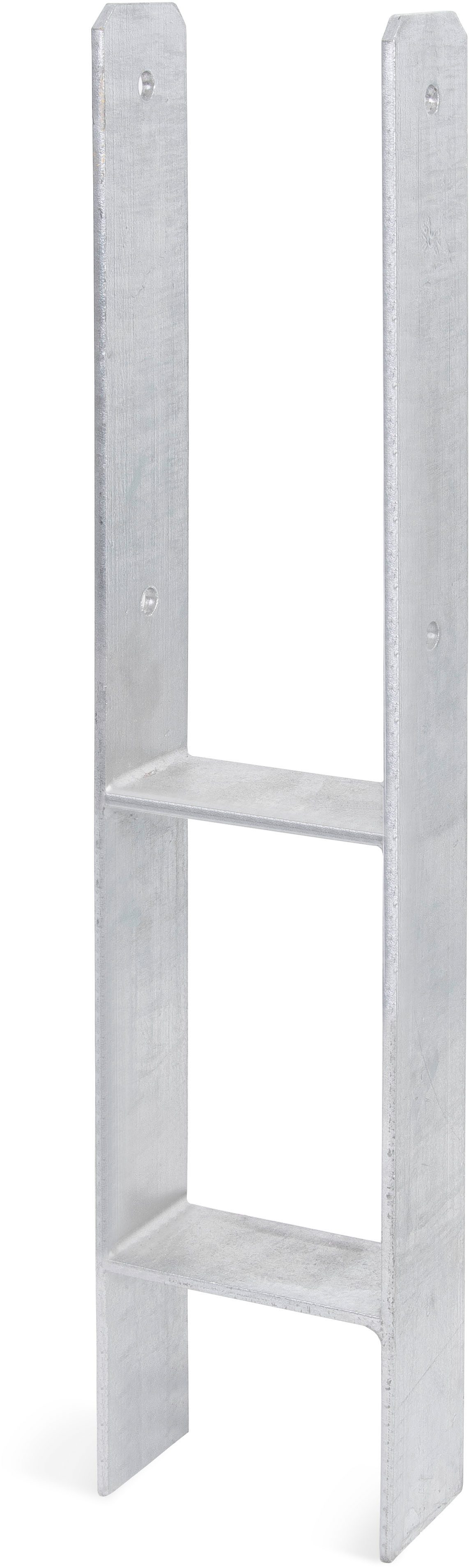 Alberts H-Pfostenanker, zum Einbetonieren, Materialstärke 5 mm, lichte Breite 111 mm, Höhe 600 mm