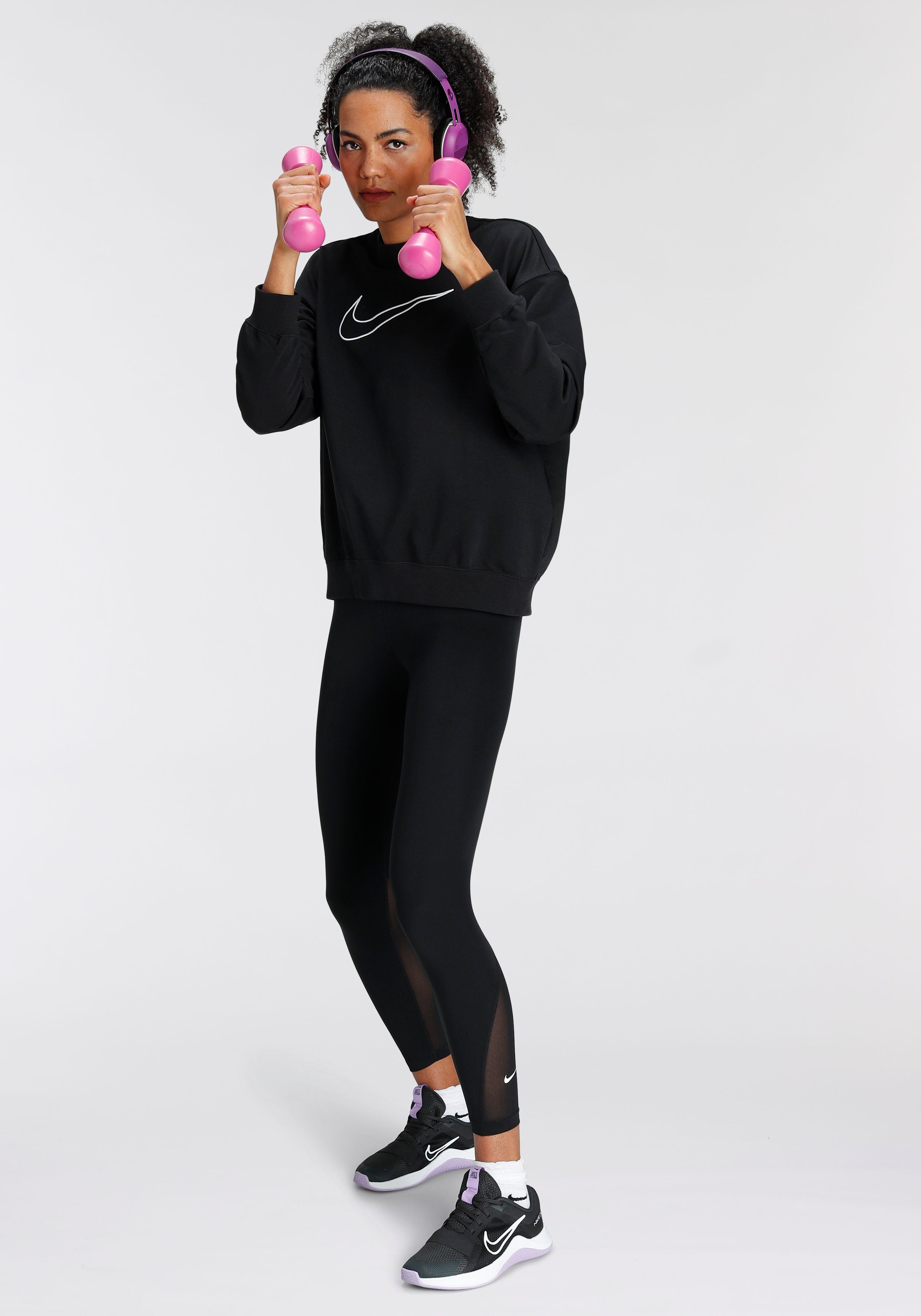 Nike Trainingstights ONE WOMEN'S HIGH-WAISTED BLACK/WHITE / LEGGINGS