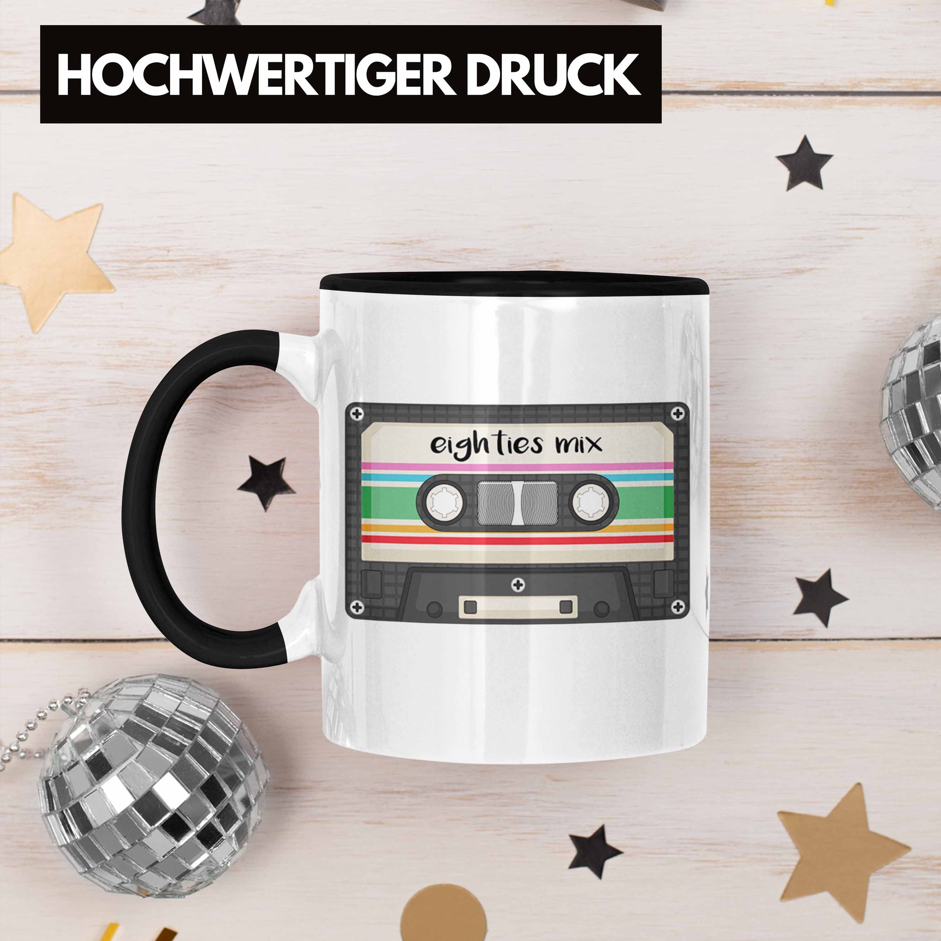 Nostalgi "80er Mix Trendation Lustige Geschenk Jahre für Schwarz Eighties Tasse Tasse Kassette"