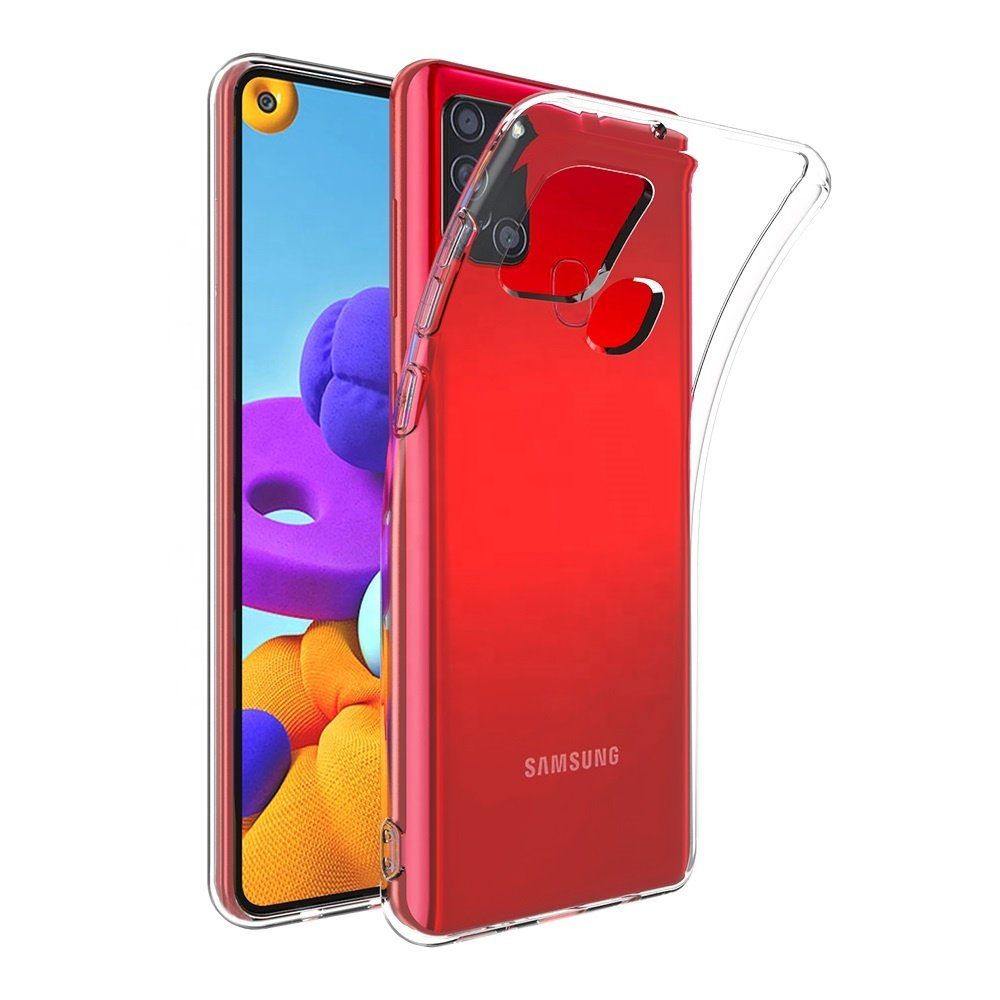 CoverKingz Handyhülle Samsung Galaxy A21s Handyhülle Silikon Cover Case  Bumper Transparent