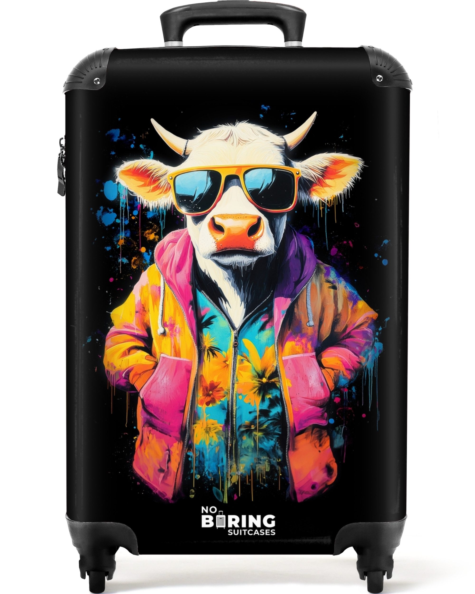 NoBoringSuitcases.com© Hartschalen-Trolley Stier mit Mantel und günstig online kaufen