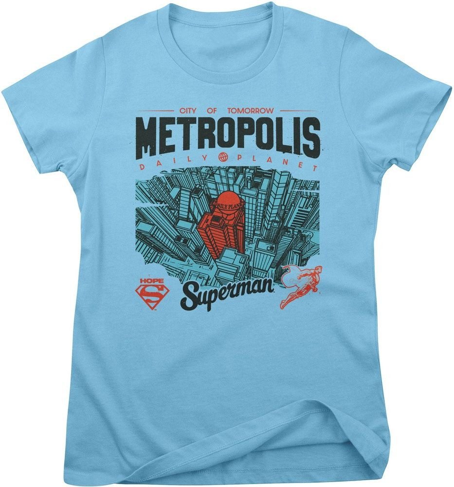 Superman T-Shirt Metropolis Daily Planet Girly Tee