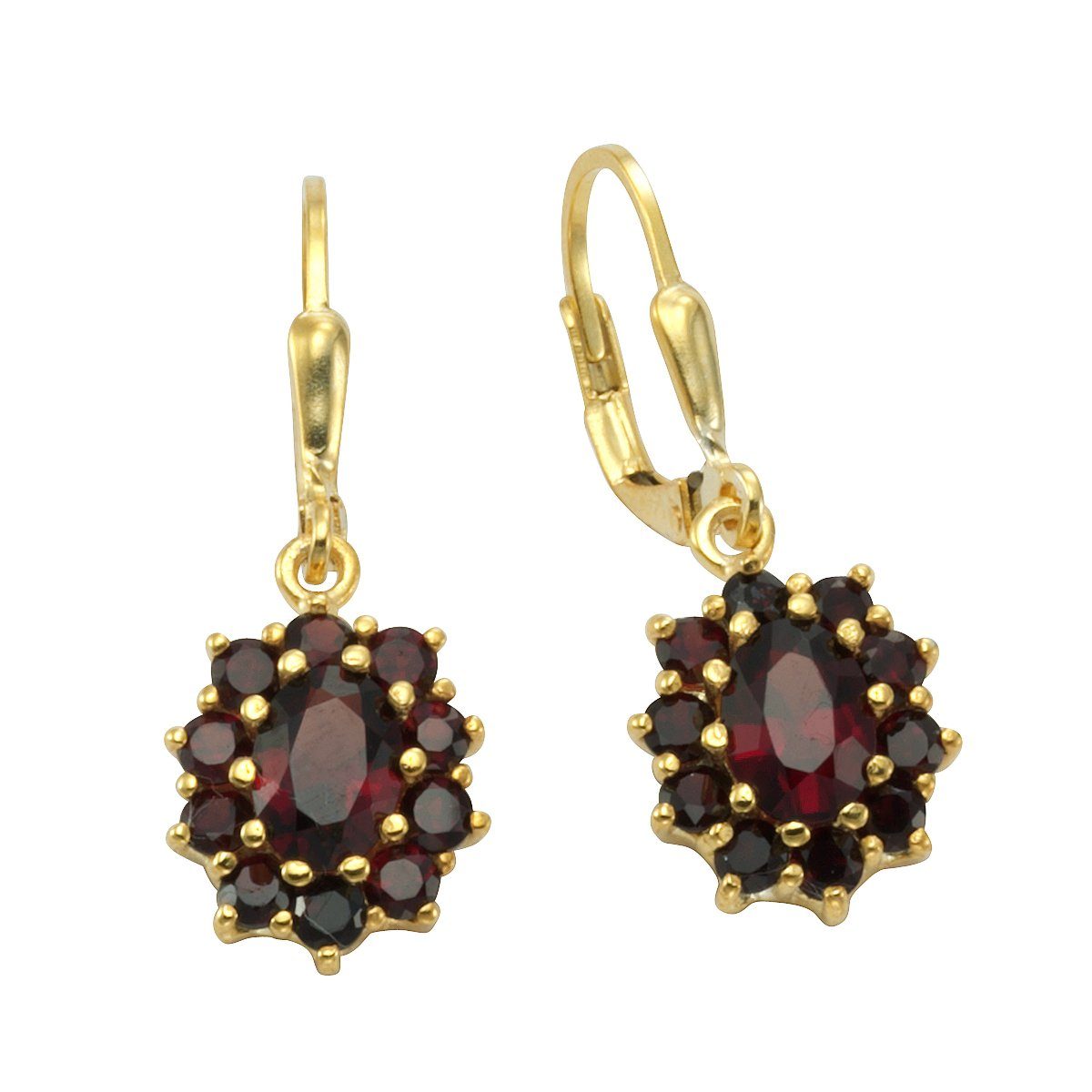 Vivance Paar Ohrhänger 925/- Sterling Silber verg. 22x Granat günstig online kaufen