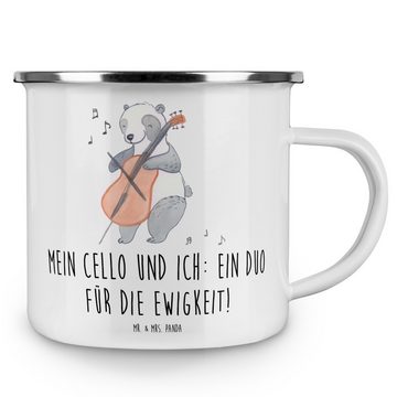Mr. & Mrs. Panda Becher Mein Cello und ich: Ein Duo für die Ewigkeit! - Cello Verbundenheit -, Emaille, Liebevolles Design
