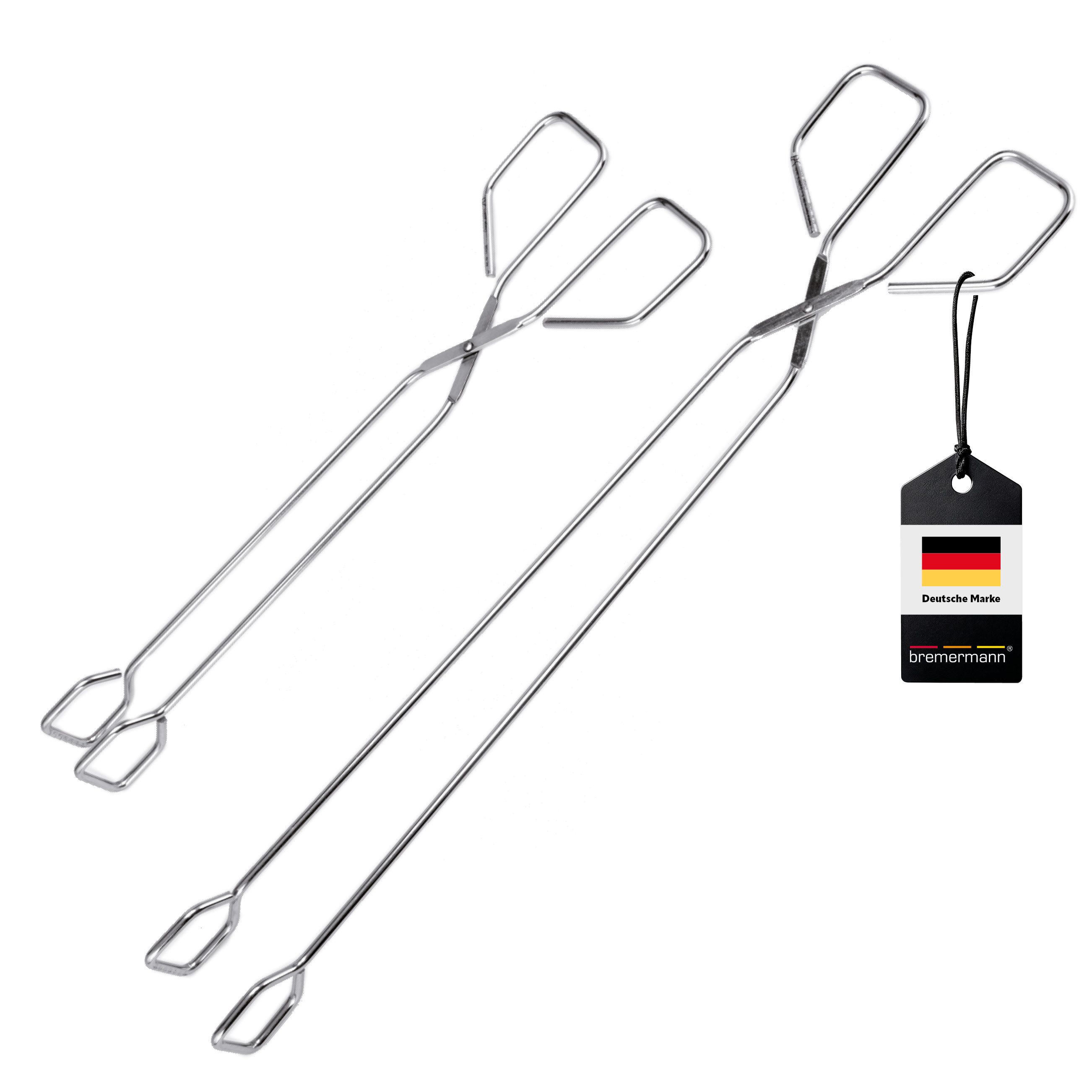 bremermann Grillzange Grillzange 2er Set aus Edelstahl // in 30 + 39,5 cm Länge, unterschiedliche Längen