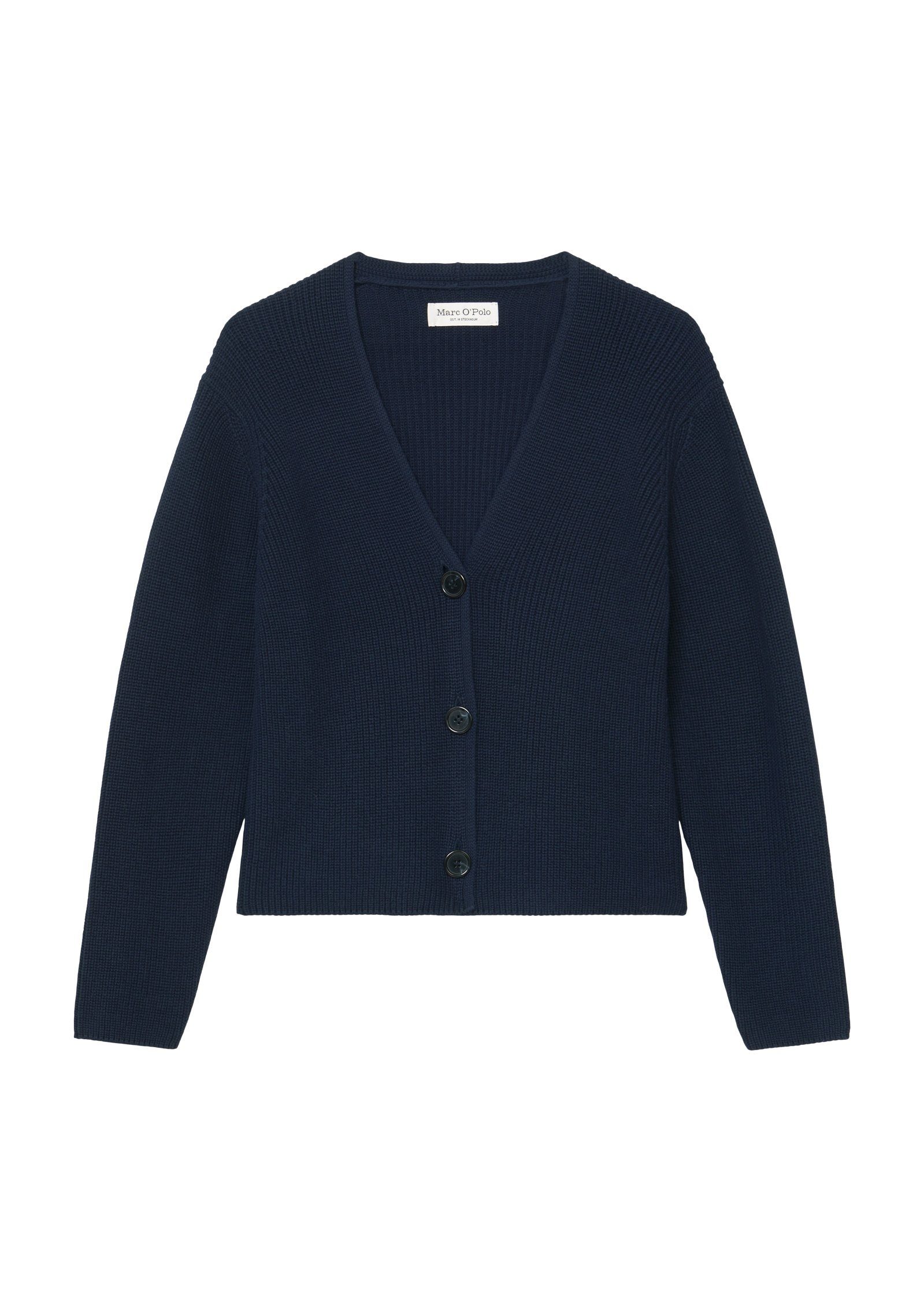 Marc O'Polo Cardigan blau aus Heavy-Weight-Organic-Cotton