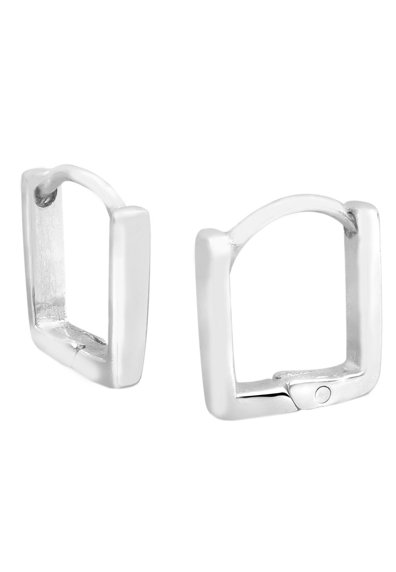 Elli Paar Creolen Creole Quadrat Form 925 Sterling Silber, Geo