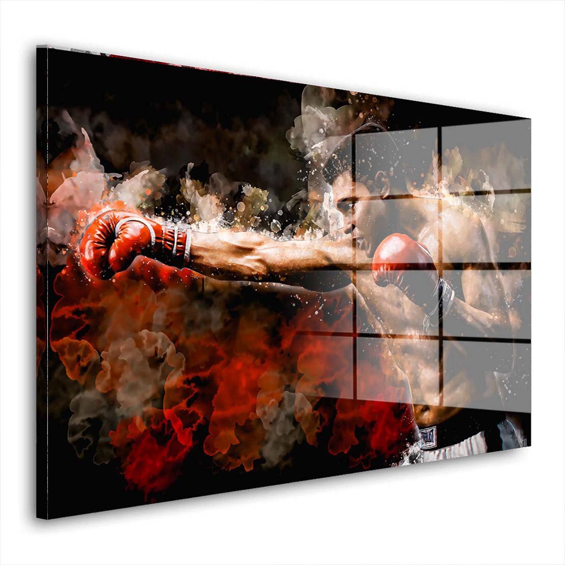 Acrylglasbild Boxing King Acrylglas Wandbild Bild Wanddeko Wohnzimmer XL