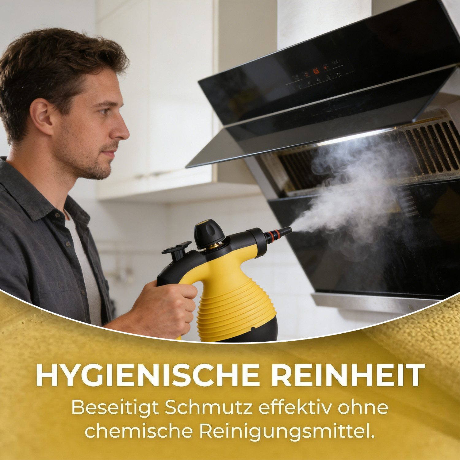 AKKEE Handdampfreiniger Dampfreiniger, Mehrzweck-Dampfreinigungsgerät, Reinigungsgerät, 1050 W