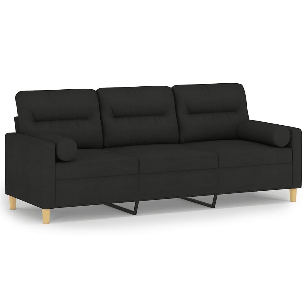 cm 180 Metallgestell,Sitzbreite: 3-Sitzer-Sofa DOTMALL Schwarz Sofa Polstersofa,