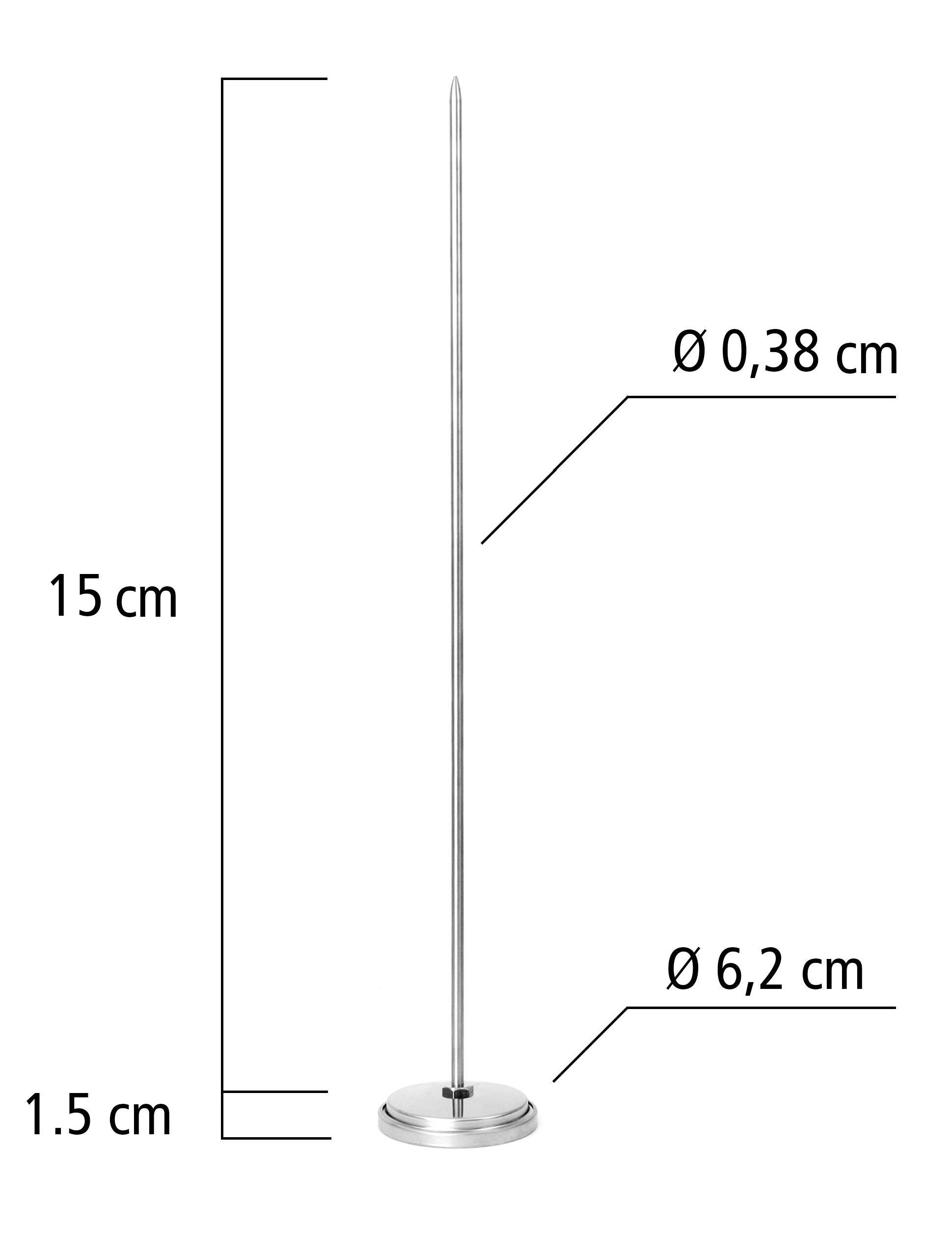 50cm, Backofen 500 Grad und Grill, Grillthermometer 2-tlg., Grillthermometer 30cm für Einbauthermometer Lantelme oder Pizzaofen