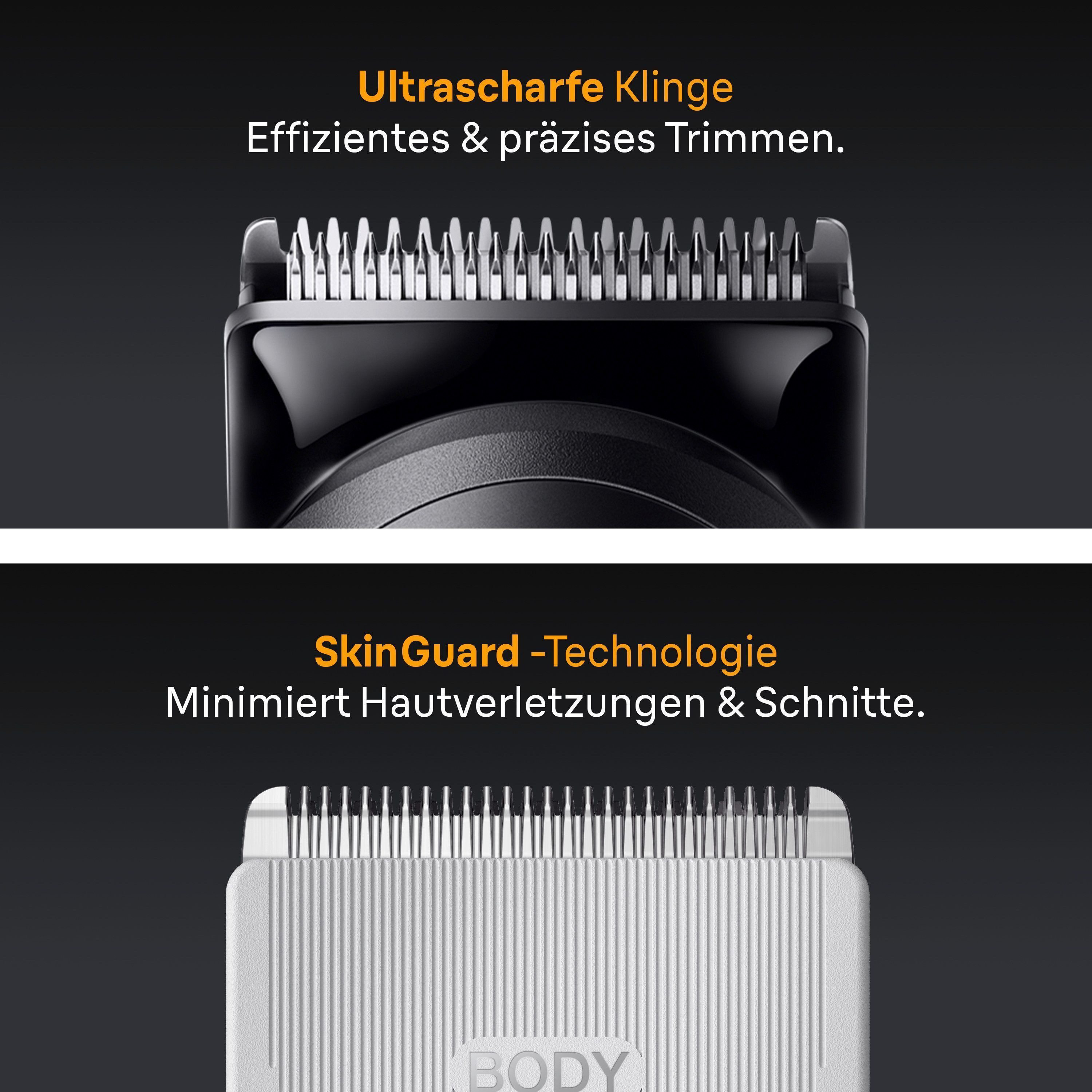 Braun Haarschneider Braun All-in-One Series 5, 9-in-1 Set, ultrascharfe Klinge, 120 Min Akku, SkinGuard-Technologie