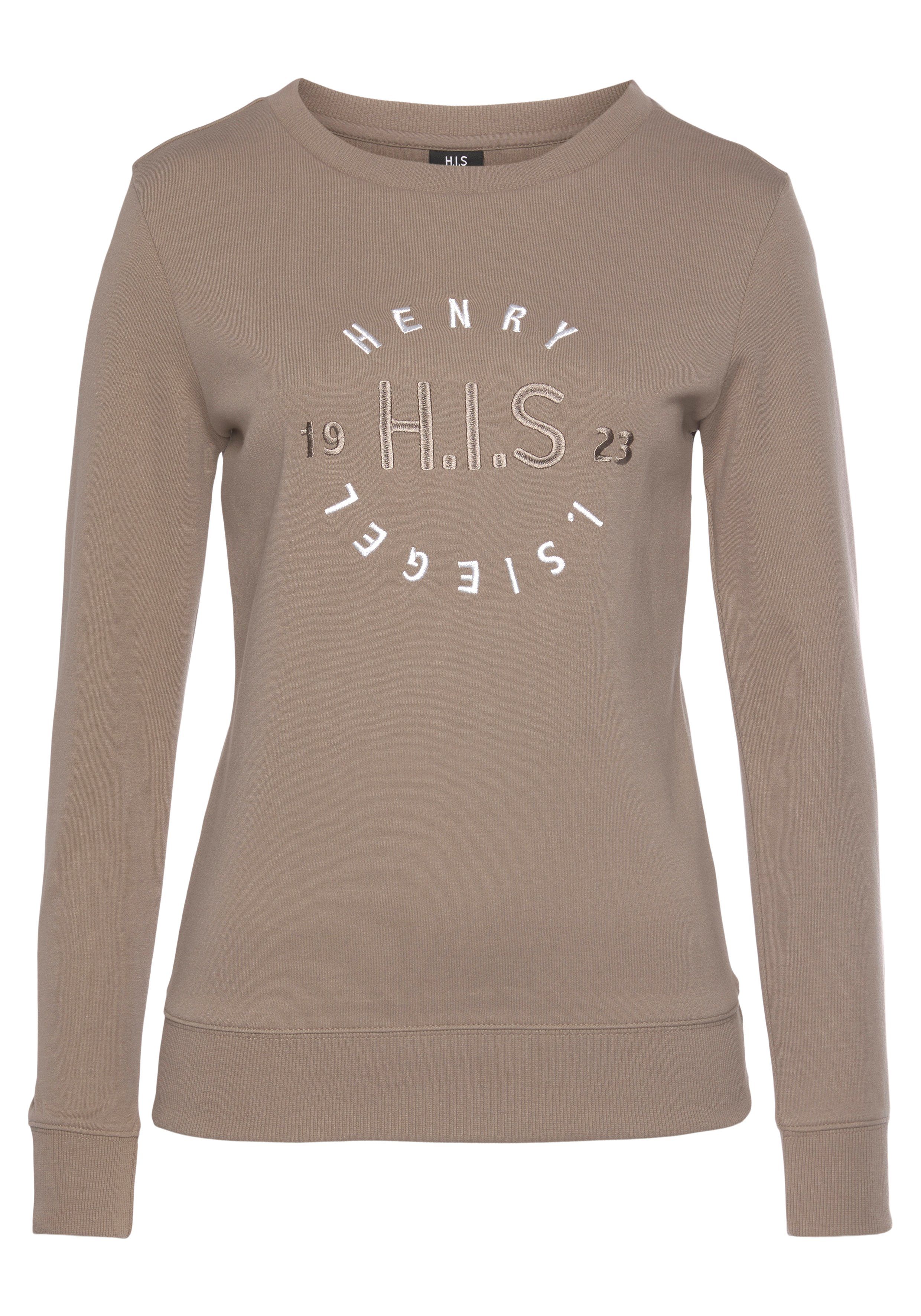 H.I.S Sweatshirt mit großer Logo Stickerei, Loungewear – Bild 2 von 5