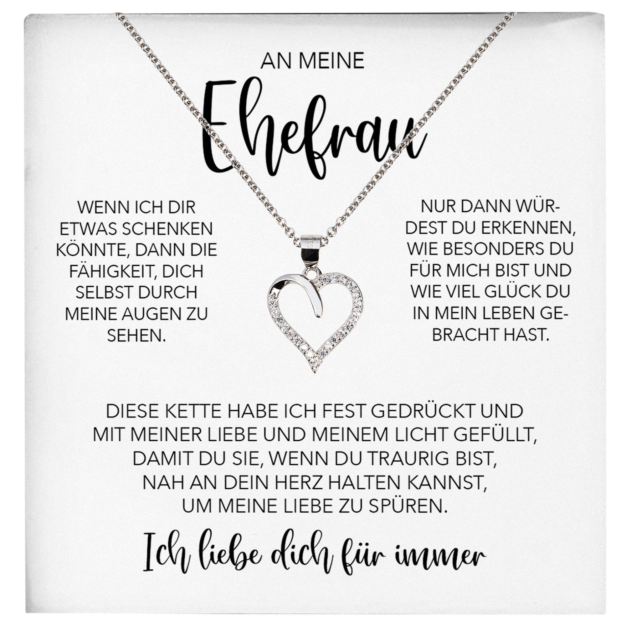 Schmuckset Ehefrau Hochzeitstag Valentinstag Ich Liebe Dich Geschenk Halskette