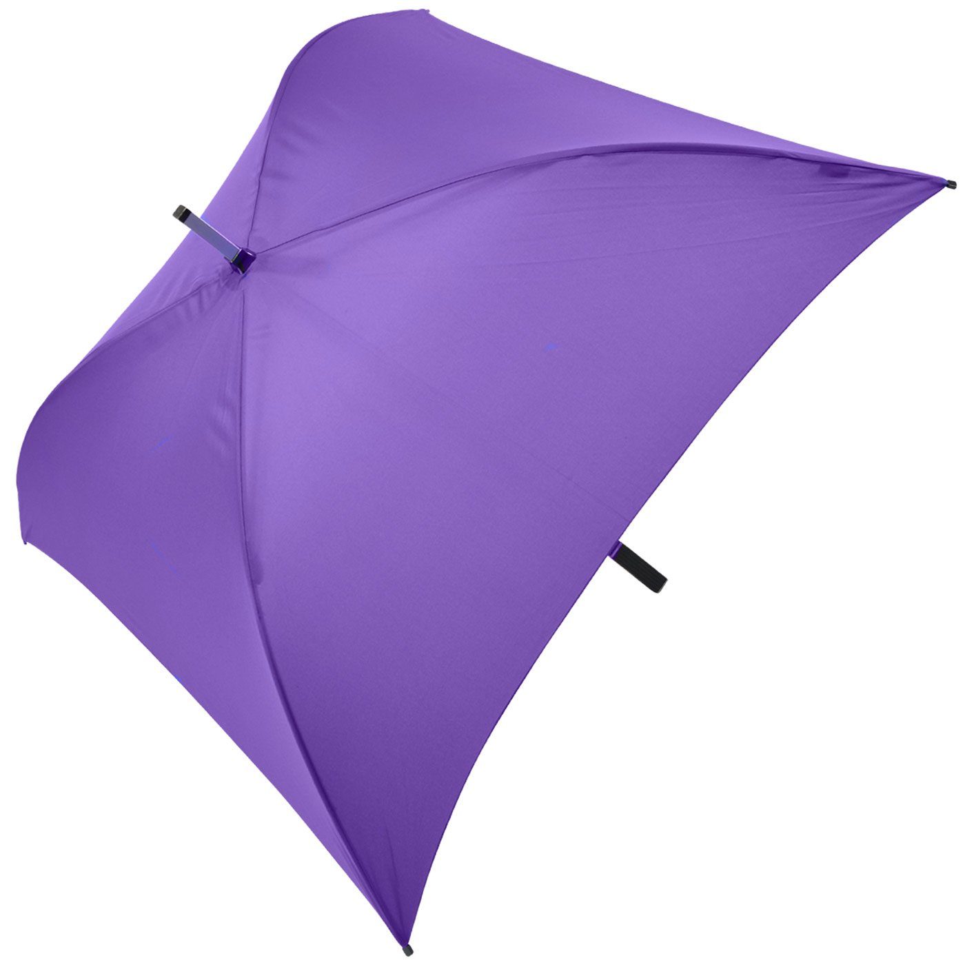 Langregenschirm Impliva voll ganz quadratischer der Square® violett Regenschirm, besondere Regenschirm All