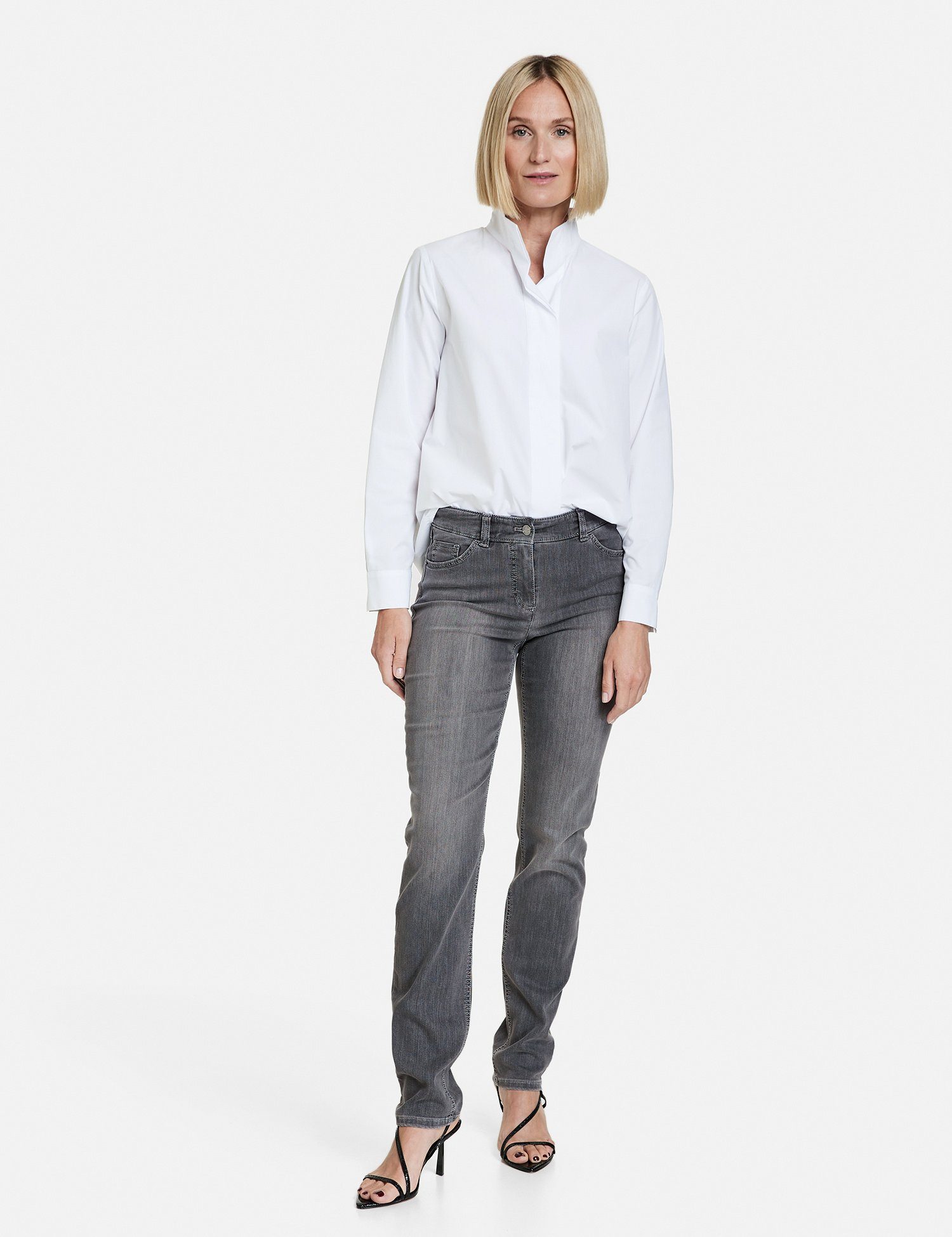 Slimfit Denim mit Stretch-Jeans GERRY 5-Pocket Jeans WEBER Kurzgröße use Best4me Anthra