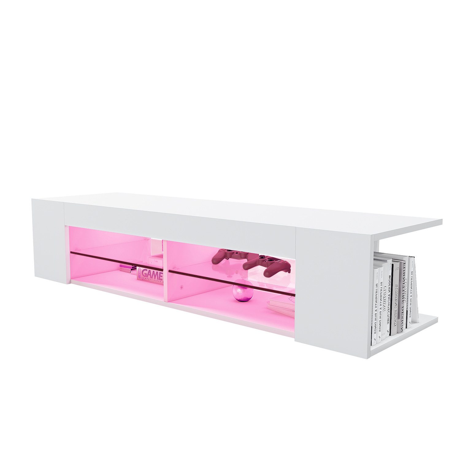 SONNI TV-Schrank TV-Schränke Breite 135cm Hochglanz günstig online kaufen