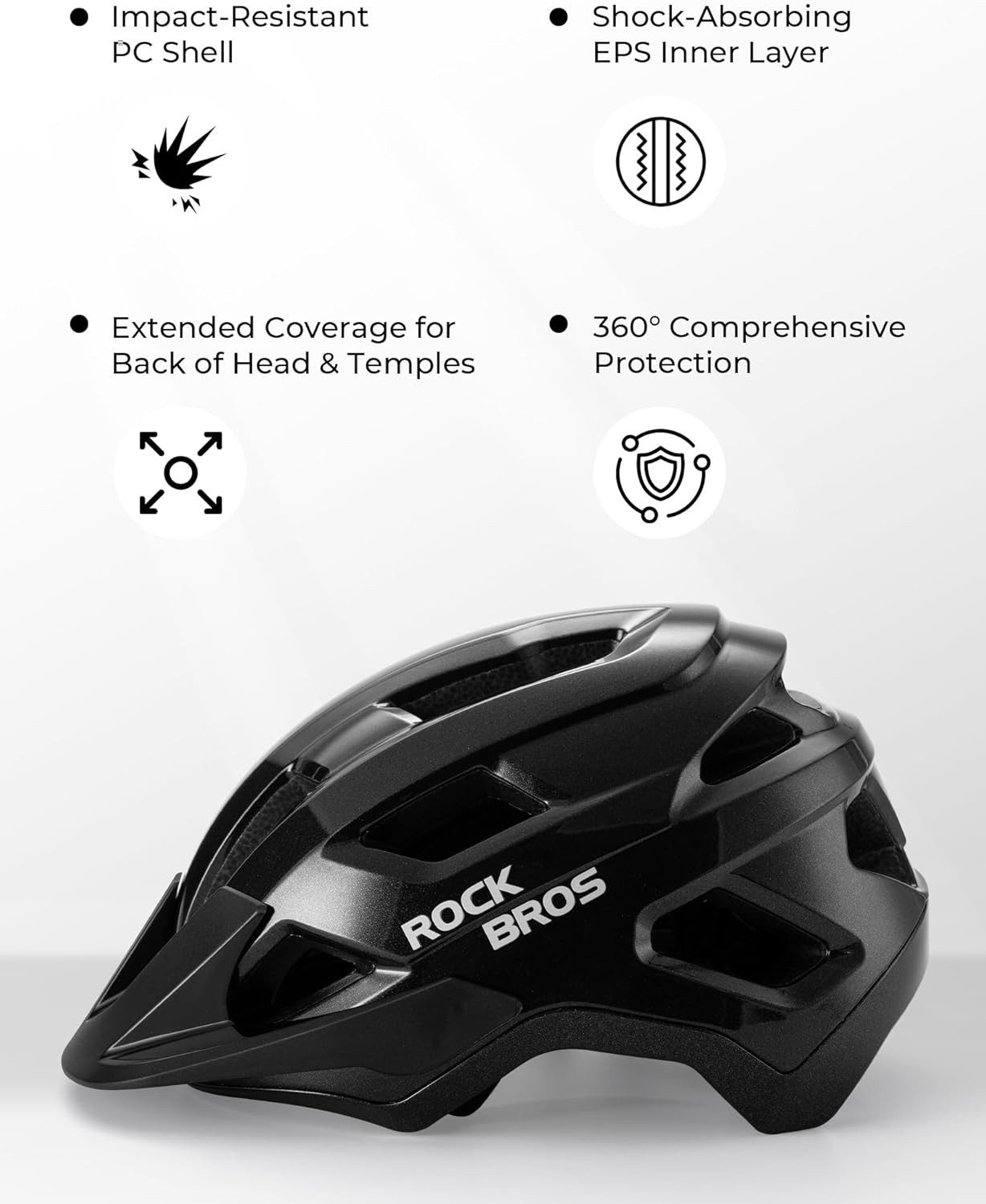 ROCKBROS Fahrradhelm Kinder- & Jugendfahrradhelm mit abnehmbarem Visier optimale Belüftung