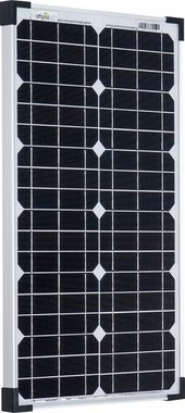 offgridtec Solarmodul 30W MONO 12V Solarpanel, 30 W, Monokristallin, extrem wiederstandsfähiges ESG-Glas