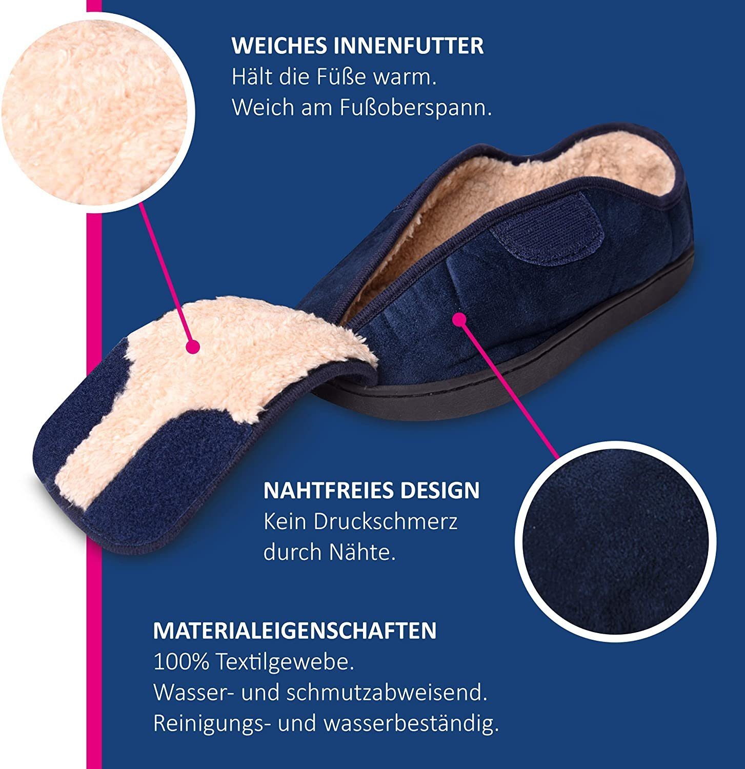 SHD Bequemschuh geschlossen erhältl. Größen 38 - 45 Hausschuh – Bild 5 von 5