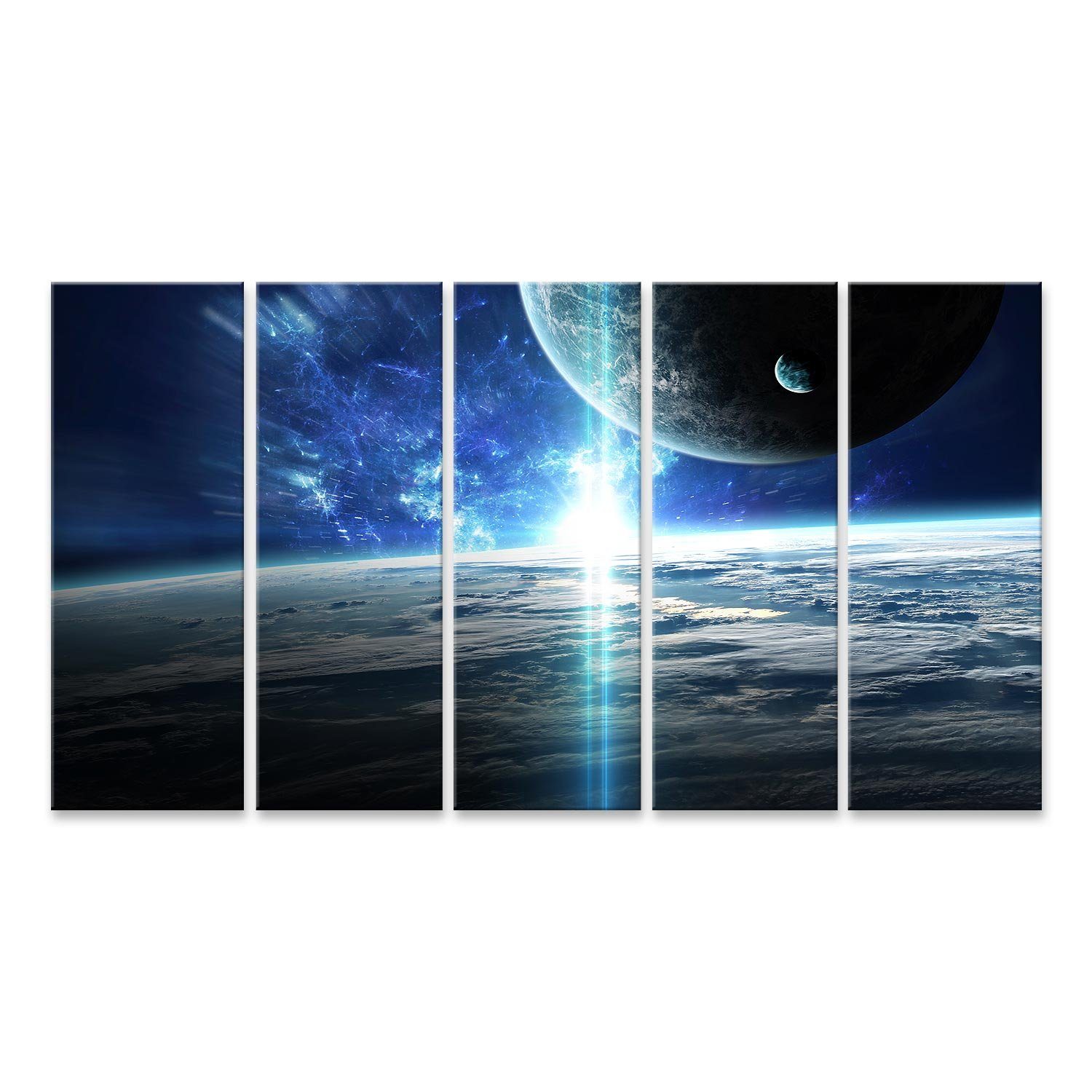islandburner Leinwandbild Bild auf Leinwand Universum Planeten Sterne Und Galaxien Im Weltraum W