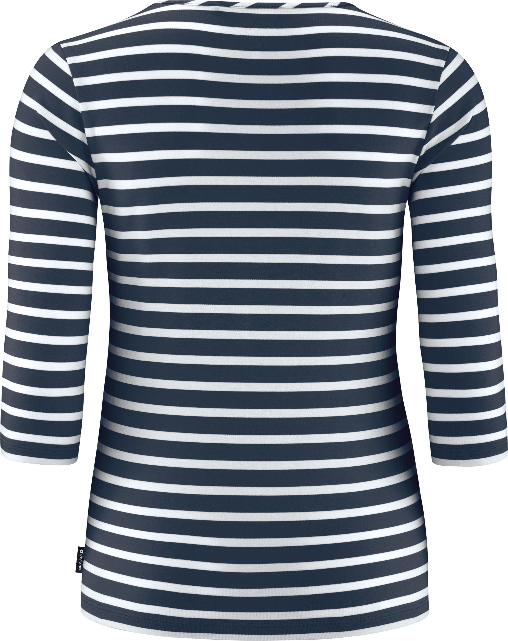 SCHNEIDER Sportswear Langarmshirt DIONNEW-SHIRT GRANIT/WEIß