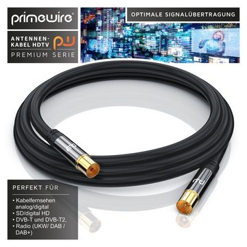 Primewire TV-Kabel, Koax, RF, IEC (150 cm), HDTV Antennenkabel, 4-fach Schirmung, 75 Ohm, 135dB - 1,5m