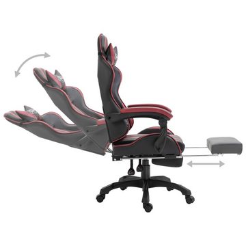 vidaXL Gaming-Stuhl Gaming-Stuhl mit Fußstütze Weinrot Kunstleder (1 St)