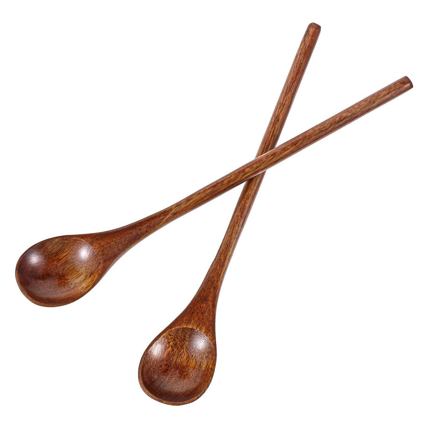 LuxusKollektion Teelöffel Holzlöffel Set 2 Stück Lang