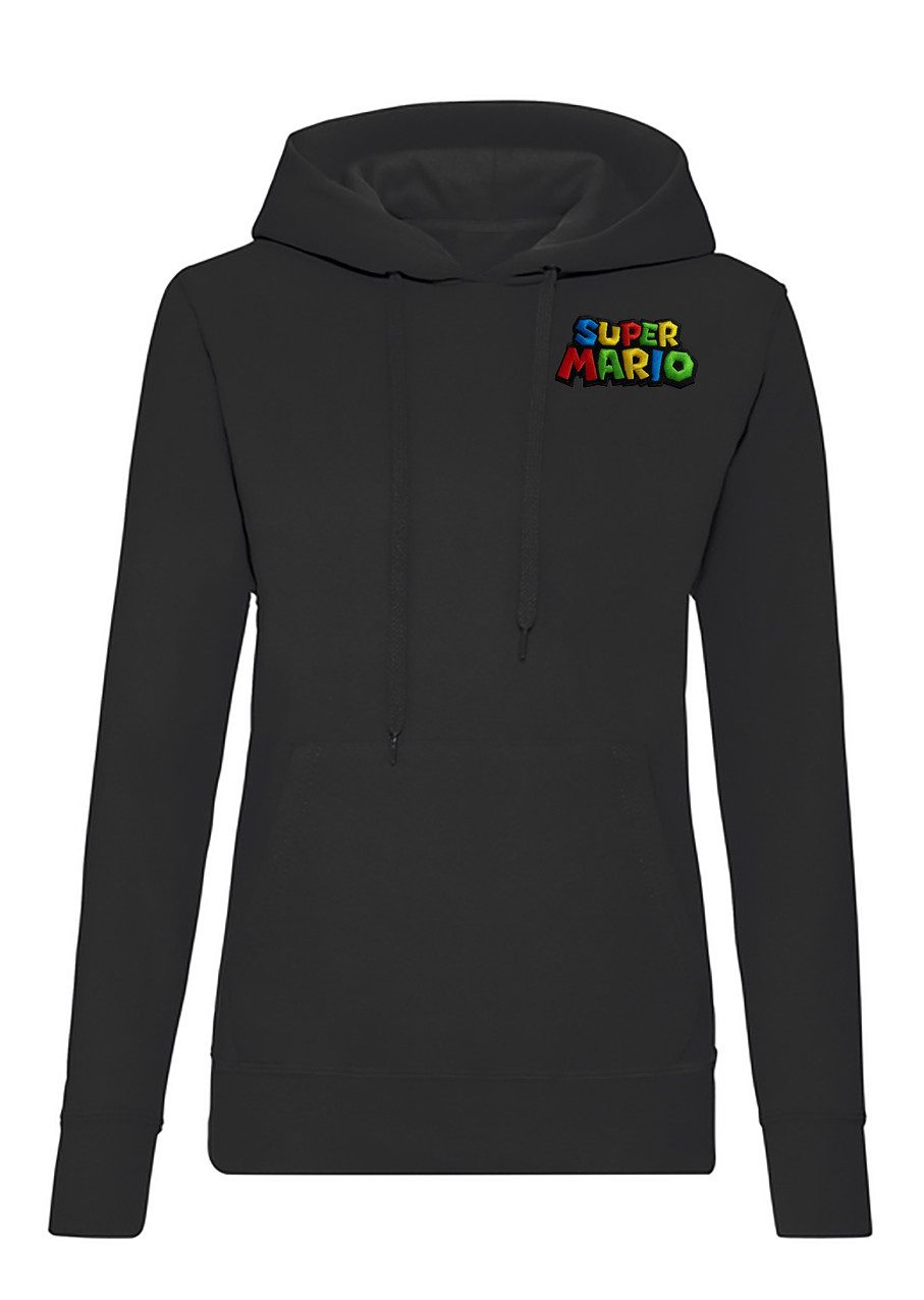 Blondie & Brownie Hoodie Herren Hoodie mit Mario Luigi Wario Yoshi Peach Patch Design klassisch UrbanPatch Mario Chest Hoodie StyleFit